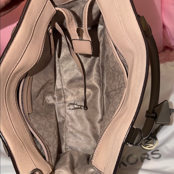 Michael Kors Pink and Brown Satchel - Picture 12 of 13